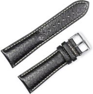 🖤 premium black leather watchband: stylish and durable 14mm sport strap logo