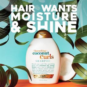 img 2 attached to 🥥 OGX Quenching + Coconut Curls Curl-Defining Shampoo: Hydrating and Nourishing Curly Hair Care Solution with Coconut, Citrus, and Honey