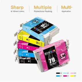 img 2 attached to 🖨️ E-Z Ink (TM) Remanufactured Ink Cartridge Replacement for Epson 79 T079 – Compatible with Artisan 1430 and Stylus Photo 1400 (7 Pack)"