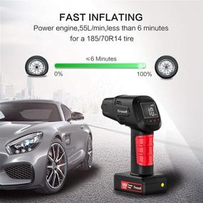 img 1 attached to НАЙДИТЕ ЛУЧШЕЕ: Накачиватель шин Fineed Tire Inflator Air Compressor - Беспроводной автомобильный насос с датчиком давления для автомобилей, внедорожников, велосипедов и других!