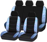 🦋 enhance your car's interior with car-grand universal fit gorgeous butterfly leather car seat covers in stylish light blue logo