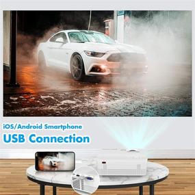 img 1 attached to 📽️ 7500 Lumens Outdoor WiFi Projector, Full HD 1080P Supported for Outdoor Movies - Miracast Smartphone, TV Stick, Laptop, TV, HDMI, AV Connectivity - Portable Projector