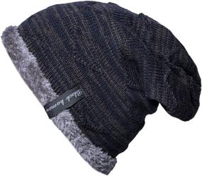 img 1 attached to 🧣 Cozy Unisex Winter Beanie Hat and Scarf Set with Fleece Lining, Stylish Knit Caps & Neck Warmer