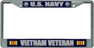 vietnam veteran chrome license plate exterior accessories for license plate covers & frames logo