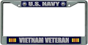 img 1 attached to Vietnam Veteran Chrome License Plate Exterior Accessories for License Plate Covers & Frames