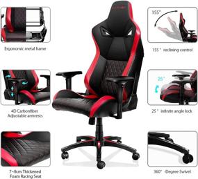 img 2 attached to 🔥 Enhance Comfort and Gaming Performance with the KARNOX Legend TR Gaming Chair - Red Edition