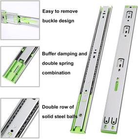 img 3 attached to 💯 DEMZA 6 Pairs 22 inch Soft Close Full Extension Ball Bearing Drawer Slides - 110 LB Capacity for Cabinets