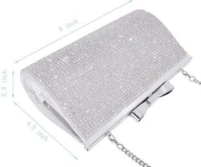 img 2 attached to 💎 Sparkling Evening Clutch Bag: Perfect for Prom, Cocktail, or Wedding Parties - Embellished with Rhinestone Crystals - Ideal for Brides, Bridesmaids, and Formal Events! Stylish Purses for Women
