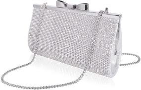 img 4 attached to 💎 Sparkling Evening Clutch Bag: Perfect for Prom, Cocktail, or Wedding Parties - Embellished with Rhinestone Crystals - Ideal for Brides, Bridesmaids, and Formal Events! Stylish Purses for Women