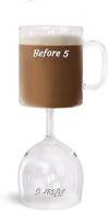 ☕🍷 bigmouth inc. before & after 5 coffee & wine glass: reversible cup for dual wine and coffee enjoyment логотип