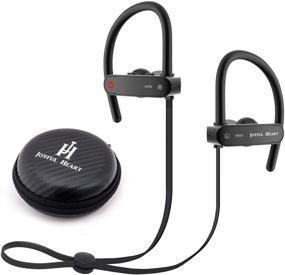 img 4 attached to 🎧 Waterproof Sport Headset - Joyful Heart JH900 Bluetooth Headphones Wireless Earbuds with Mic, Noise Cancelling, Slim Light Earphone for Workout, 8 Hr Battery (2018 New Model, Black)