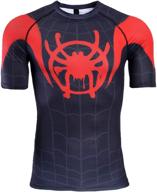 🕷️ spider man spider verse compression tee: embrace short sleeve power! logo