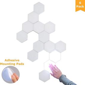 img 3 attached to 🔆 Hexagonal Wall Lights - Touch Activated Modular Light Panels (Hexagon Smart Panels for Home Wall Decor) 6 Pack with UL Certified Adapter