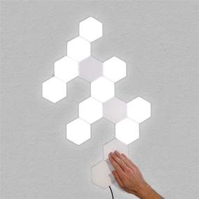 img 2 attached to 🔆 Hexagonal Wall Lights - Touch Activated Modular Light Panels (Hexagon Smart Panels for Home Wall Decor) 6 Pack with UL Certified Adapter