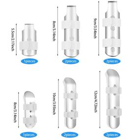 img 2 attached to 🔧 Metal Finger Splint with Soft Foam Inner Band - 10 Pieces Finger Support for Adults and Children, 3 Sizes (White)