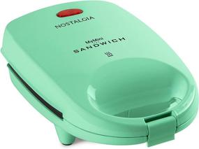 img 4 attached to 🍕 Nostalgia MSAND5MG MyMini Personal Sandwich Maker: Perfect for Pizza Pockets, Quesadillas, Breakfast, Paninis & More! Mint Green Mini Delight