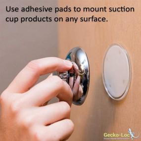img 2 attached to Gecko-Loc Clear Acrylic Adhesive Disk for Mounting Suction Cup - Compatible with Sanno, ipegtop, slideep & ARCCI Shower Caddy Baskets & Shelves - Pack of 2