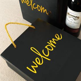 img 2 attached to 🖤 Crisky Elegant Black and Gold Wedding Favor Welcome Bags