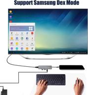 usb type c hub multiport adapter with hdmi 4k digital av, usb-c (usb 3.1) 60w pd charger, usb 3.0, usb 2.0 – portable dock for nintendo switch, macbook, ipad pro, samsung s10, s9+ (plus), dex station логотип