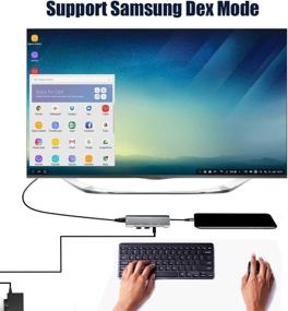 img 4 attached to USB Type C Hub Multiport Adapter with HDMI 4K Digital AV, USB-C (USB 3.1) 60W PD Charger, USB 3.0, USB 2.0 – Portable Dock for Nintendo Switch, MacBook, iPad Pro, Samsung S10, S9+ (Plus), Dex Station