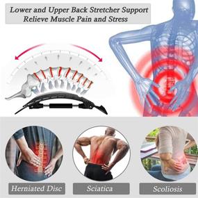 img 3 attached to 🔅 Enhanced Back Stretcher: Effective Spine Stretcher for Lower Back Pain Relief, Adjustable Rotation Arc Lumbar Support, Professional Back Cracker Device