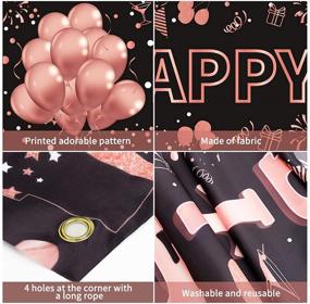 img 1 attached to 🌹 Rose Gold 16th Birthday Party Banner - Girls' Sixteen Decorations & Photo Booth Backdrop - Pimvimcim Large Happy 16th Birthday Sign (9.8x1.6ft)