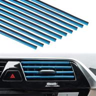 🚗 tomall car interior moulding strip: enhance your auto vent style with 10pcs flexible insert strips - blue logo