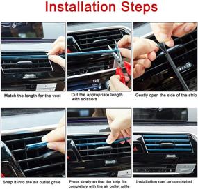 img 1 attached to 🚗 TOMALL Car Interior Moulding Strip: Enhance Your Auto Vent Style with 10pcs Flexible Insert Strips - Blue