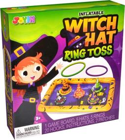 img 1 attached to JOYIN Halloween Toss Games Set: Witch Hat Ring Toss Game with Inflatable Board, Hats & Rings