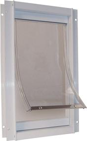 img 3 attached to 🐾 Ideal Pet Products Deluxe Aluminum Pet Door: Telescoping Frame, Extra Large Size, White - 10.5" x 15" Flap