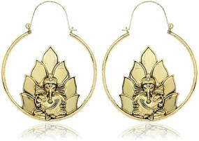 img 4 attached to Ganesha Elephant Earrings Traditional Jewelry