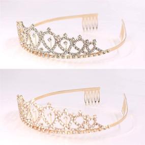 img 1 attached to 🎉 ADBetty Birthday Sash & Rhinestone Tiara Kit - Black Glitter Gift Set for Women's Birthday Party