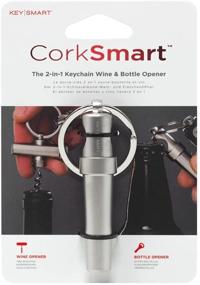 img 4 attached to 🍷 KeySmart CorkSmart - Dual Bottle Opener Keychain with Wine Corkscrew, Attachment Slot, and Stainless Steel Construction