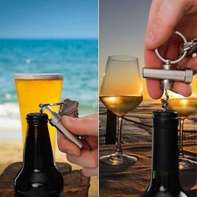 img 2 attached to 🍷 KeySmart CorkSmart - Dual Bottle Opener Keychain with Wine Corkscrew, Attachment Slot, and Stainless Steel Construction