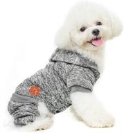 🐶 warm dog winter clothes: scenereal dog hoodie with fleece lining for cold days логотип