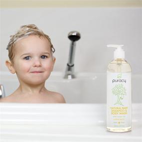 img 1 attached to 👶 Puracy Sulfate-Free Natural Baby Shampoo & Body Wash - Best Bubble Bath for Children of All Ages - Gentle, Tear-Free, Hypoallergenic - 16 ounce Bottle, Developed By Doctors