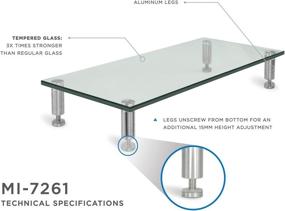 img 2 attached to Tempered Glass Computer Monitor Riser