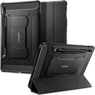 📱 spigen rugged armor pro galaxy tab s7 case with s pen holder (2020) - black - ultimate protection logo