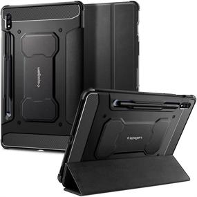 img 4 attached to 📱 Spigen Rugged Armor Pro Galaxy Tab S7 Case with S Pen Holder (2020) - Black - Ultimate Protection