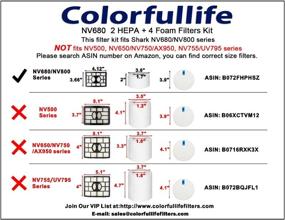 img 2 attached to 🔍 Фильтры Colorfullife: Улучшите свою уборку с пылесосом Shark Rotator DuoClean Powered Lift Away Speed NV680, NV681, NV682, NV683, NV800, NV801, NV803, UV810 - Замените детали XHF680 и XFF680!