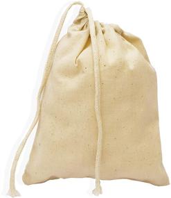 img 4 attached to Маленькие хлопковые муслиновые сумки на шнурке