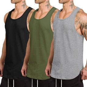 img 3 attached to 💪 COOFANDY Men's 3 Pack Quick Dry Workout Tank Top - Gym Muscle Tee for Fitness, Bodybuilding, and Sleeveless T-Shirt