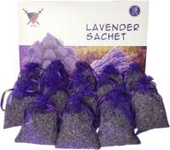 lavender sachets for home fragrance and clothes closets | 18 pack armour shell dried lavendar flower sachet bags | natural moth repellent to protect & defend clothing with long-lasting fresh scents логотип