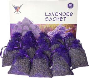 img 4 attached to Lavender Sachets for Home Fragrance and Clothes Closets | 18 Pack Armour Shell Dried Lavendar Flower Sachet Bags | Natural Moth Repellent to Protect & Defend Clothing with Long-Lasting Fresh Scents