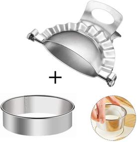 img 2 attached to 🥟 Premium 2-Piece Stainless Steel Dumpling Maker Set - Kitchen Tools for Perfect Dumplings - Includes Dumpling Mold and Wrapper - Silver