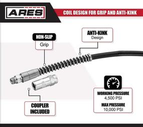 img 3 attached to ARES 71042 гибкий шланг для смазочного насоса длиной 18 дюймов | Рабочее давление 4 500 PSI | Взрывное давление 10 000 PSI | Катушка пружины для непрозрачного хвата и предотвращения загибов | В комплекте стандартный соединитель.