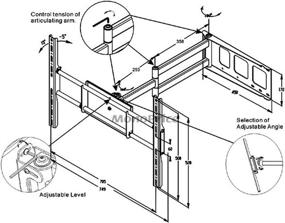 img 2 attached to Monoprice Corner Friendly Full-Motion Articulating TV Wall Mount Bracket: 37in to 70in, 110lbs Max Weight, Extends 5.5in to 28.3in, VESA 700x500