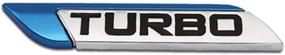 img 4 attached to 🏎️ Декоративная эмблема автомобиля DSYCAR Turbo 3D Metal | Дисплей автомобиля с турбонаддувом | Водонепроницаемая и не выцветающая | Синяя | Самоклеящаяся лента 3M