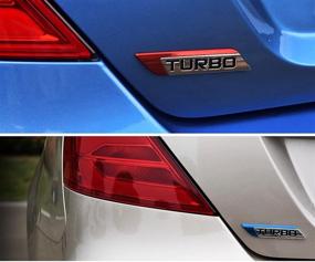 img 3 attached to 🏎️ Декоративная эмблема автомобиля DSYCAR Turbo 3D Metal | Дисплей автомобиля с турбонаддувом | Водонепроницаемая и не выцветающая | Синяя | Самоклеящаяся лента 3M