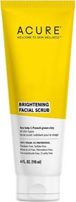 img 4 attached to Acure Brightening Facial Scrub: 100% Vegan Formula for a Radiant Look, Sea Kelp & French Green Clay Infused - Softens, Detoxifies and Cleanses! Suitable for All Skin Types, 4 Fl Oz (Packaging May Vary)